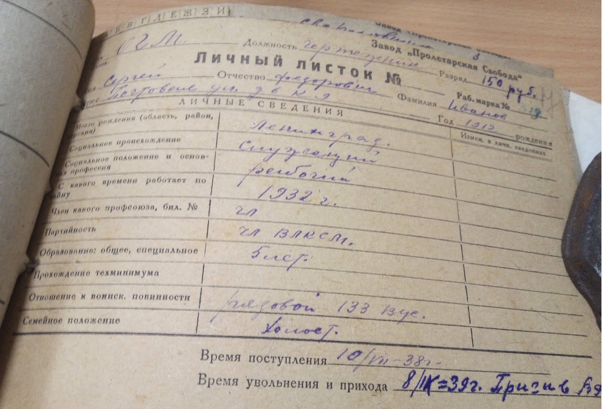 Иванов Сергей Федорович