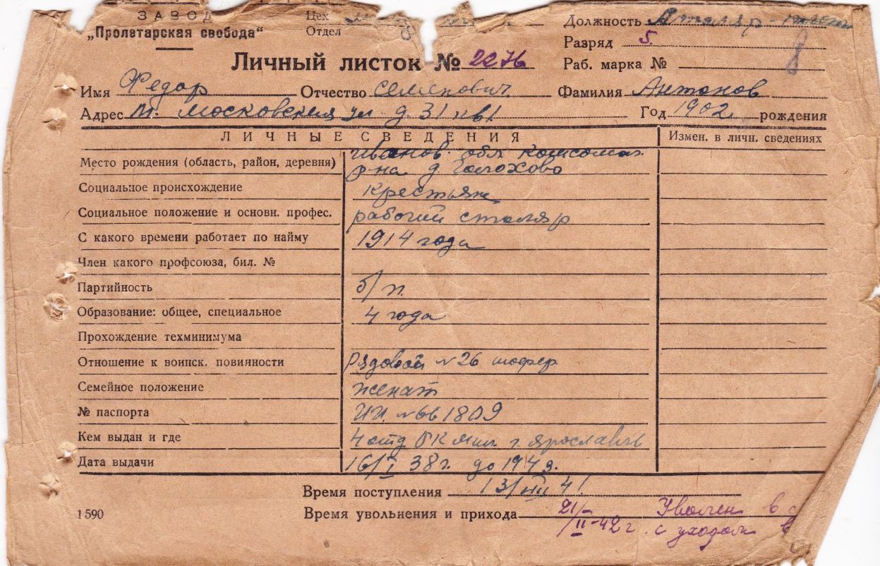 Антонов Федор Семенович
