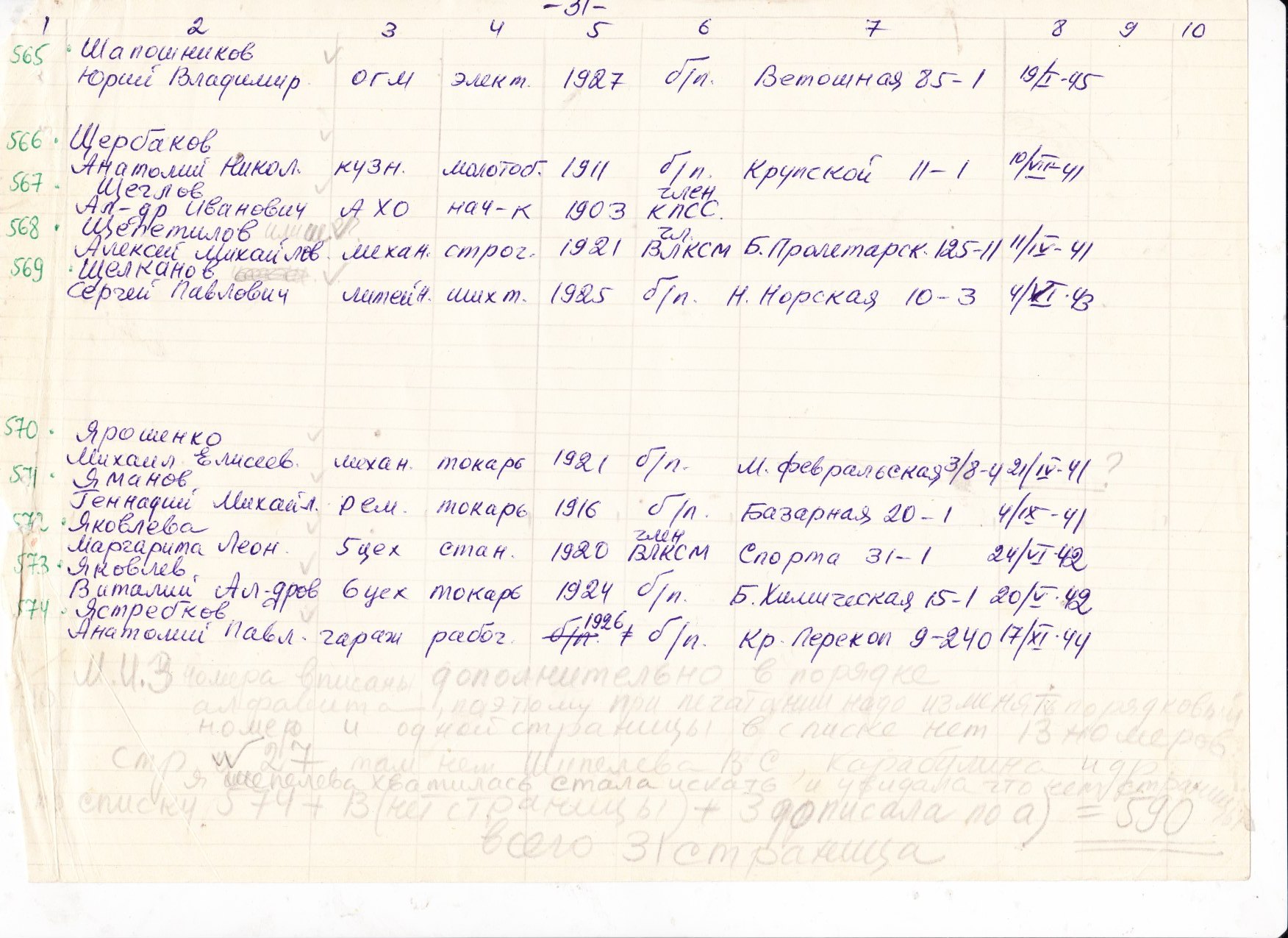 Лист 31