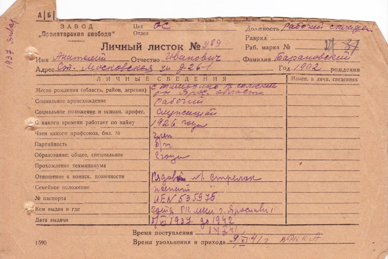 Барановский Анатолий Иванович