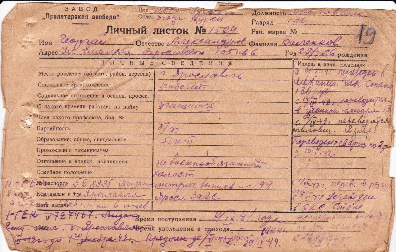 Баленков Георгий Александрович