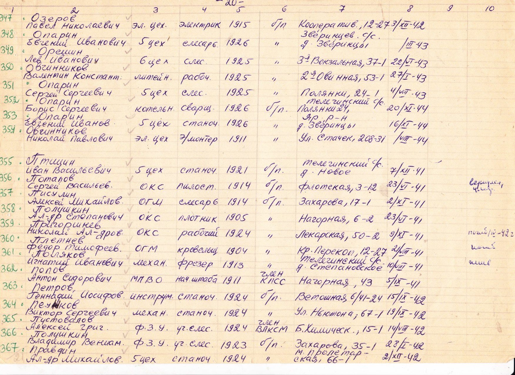 Лист 20