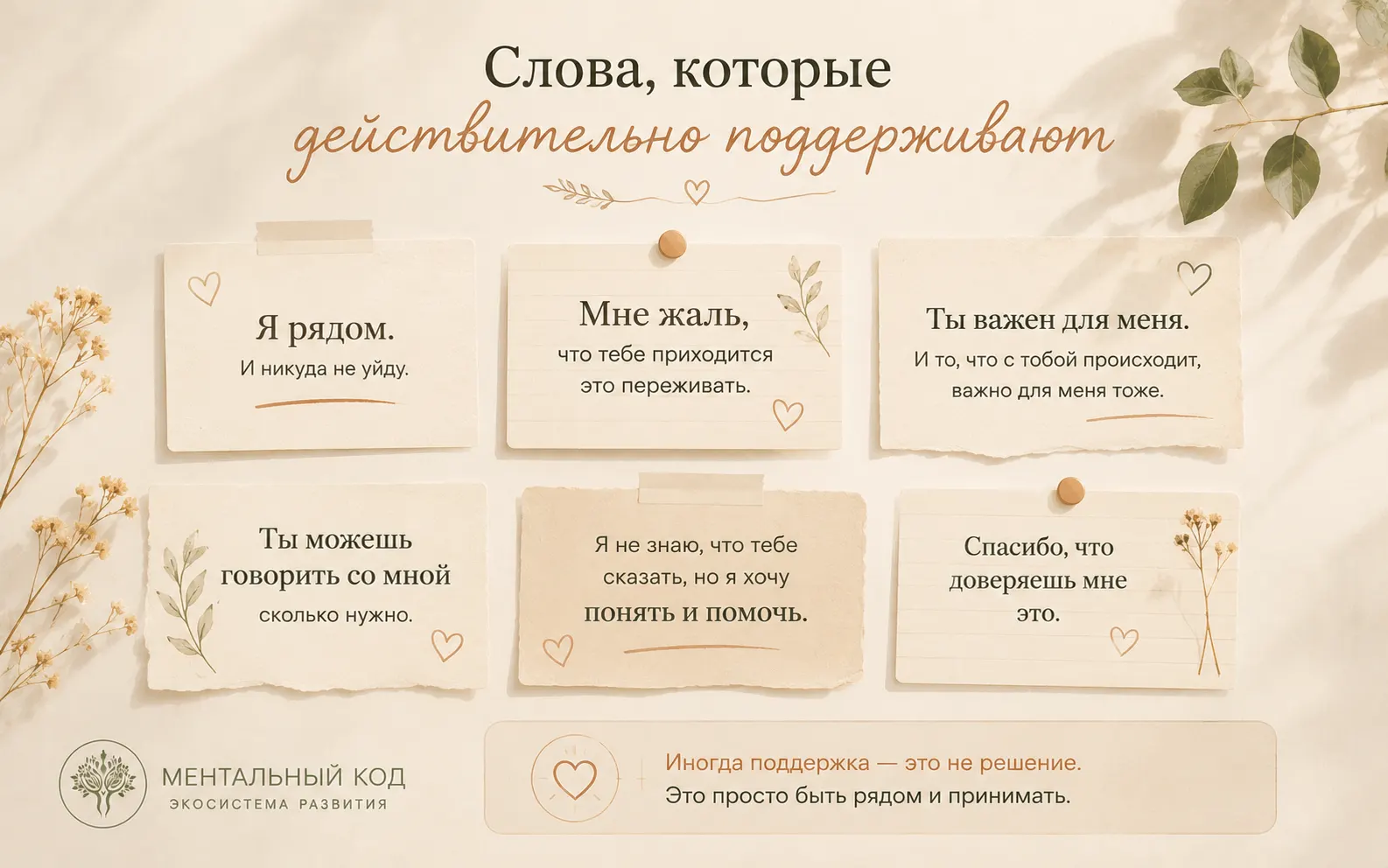 что сказать человеку в кризисе — слова психологической поддержки