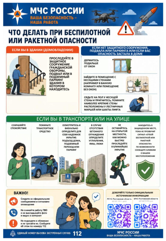 Меры безопасности при угрозе воздушных атак