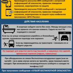 При получении экстренной информации о беспилотной атаке