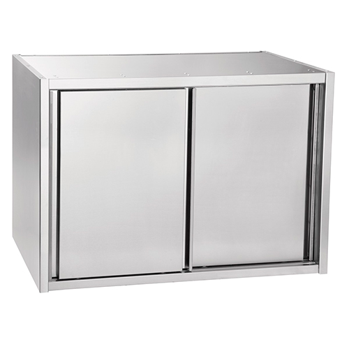 Полка-купе настенная 2 полностью из нерж. Стали. 1200х400х700 мм.