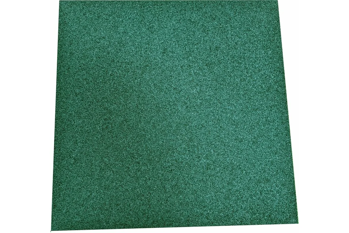 Плитка из резиновой крошки 10 кв.м., 500x500x30 мм, цвет зеленый 