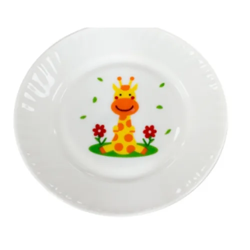 Тарелка мелкая 8", d=20 см "Жирафик", стеклокерамика