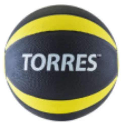 Медбол TORRES 1 кг, износостойкая резина, D = 195 мм.