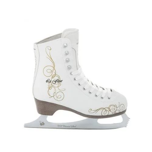 Коньки фигурные LE FLEUR leather 50/50% , белый, размер 35