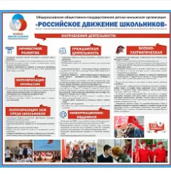 Стенд "Российское движение школьников"(стенд на ПВХ основе без профиля)