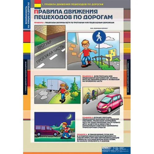 Таблицы демонстрационные "Безопасность на улицах и дорогах"