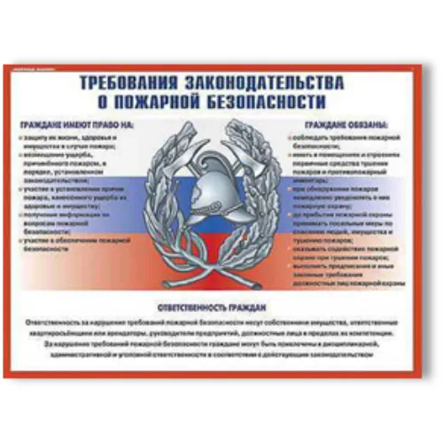 Плакаты "Умей действовать при пожаре" (комплект 10 пл., 30x41 см.)