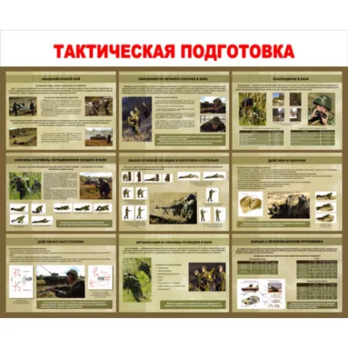 Плакаты "Тактическая подготовка" (10 плакатов размером 41х30 см)