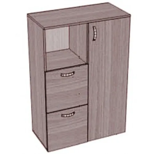 Шкаф с дверкой, нишей и выдвижными ящиками низкий. 800х400х1200 мм.