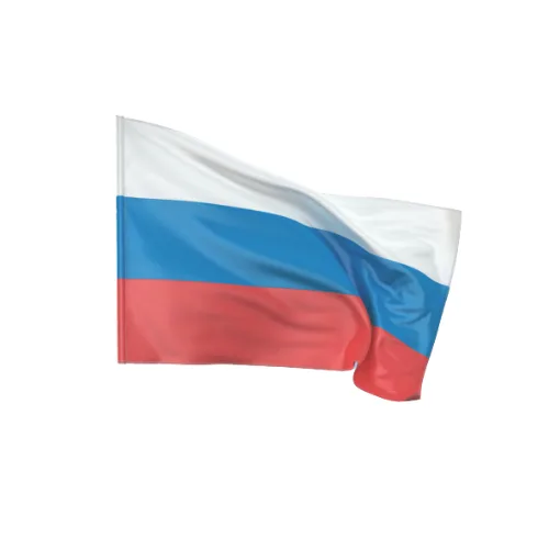Флаг 90х135 см. с люверсами, 2-сторонняя печать, сетка, триколор Россия