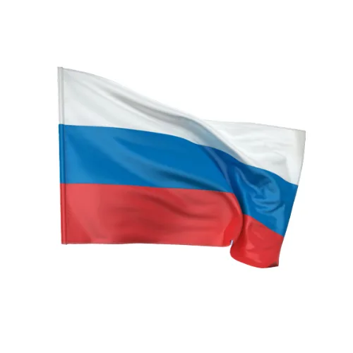Флаг 100х150 см. с карманом, 2-сторонняя печать, блэкаут , триколор Россия