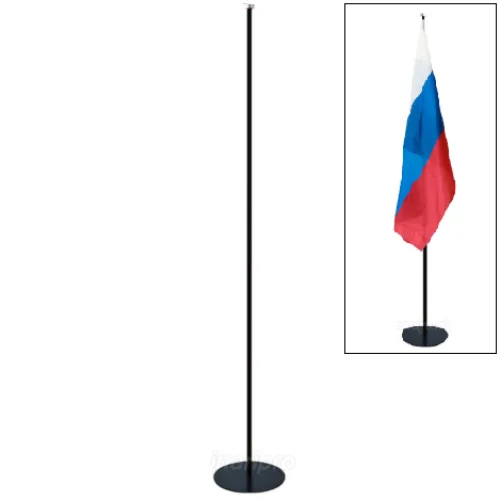 Флагшток напольный 2,3 м, 1 шток, диск, металл