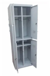 Шкаф для раздевалки 600х500х1850мм (Корпус RAL 7035 серый Двери RAL 7035 серый)