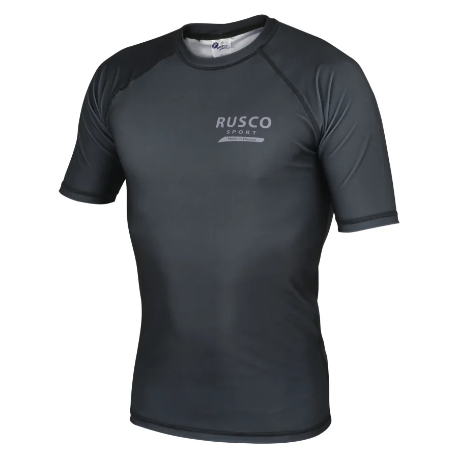 Рашгард для ММА Rusco Sport ONLY BLACK короткий рукав/детский