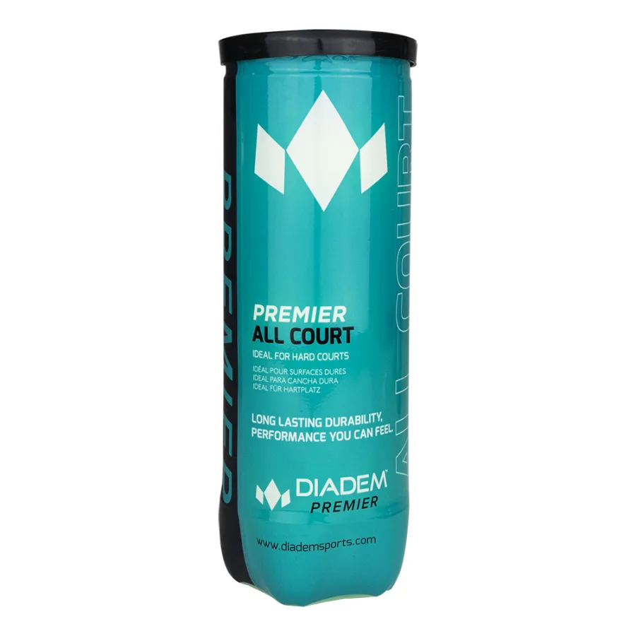 Набор мячей для большого тенниса DIADEM Premier All Court 3B BALL-CASE-ALLCRT (3 шт.в тубе)