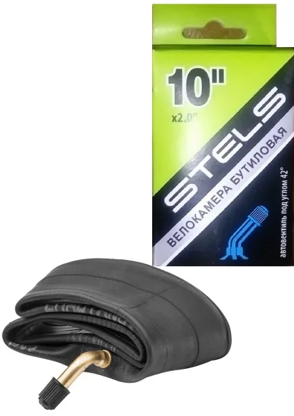 Велокамера 10" STELS/SEYOUN 10*2.0 гнутый нипель