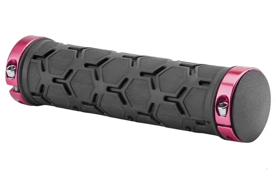 Ручки руля Stels XH-G181BL длина 130 мм. чёрные, красные кольца