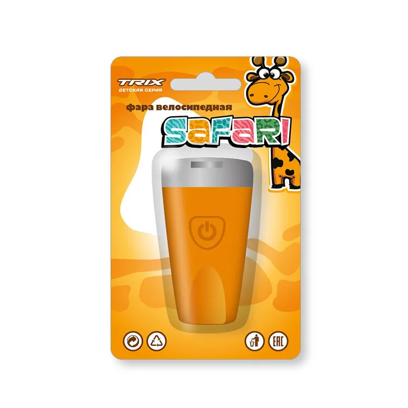 Фара передняя TRIX Safari детская 1 супер яркий белый диод, 3 режима