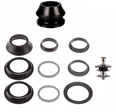 Детали рулевой колонки FP-H863 1-1/8" безрезьб., полуинтегрированная чёрная