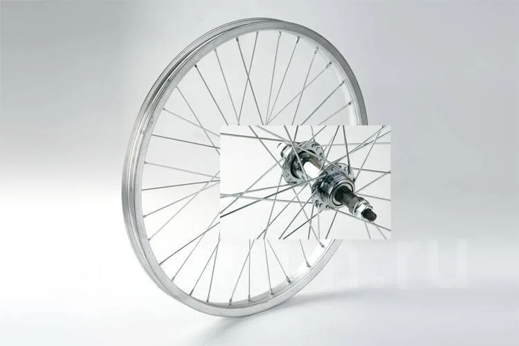 Колесо в сборе 24" AL, одностеночное заднее 36Н, под трещётку 6/7 ск. V-brake