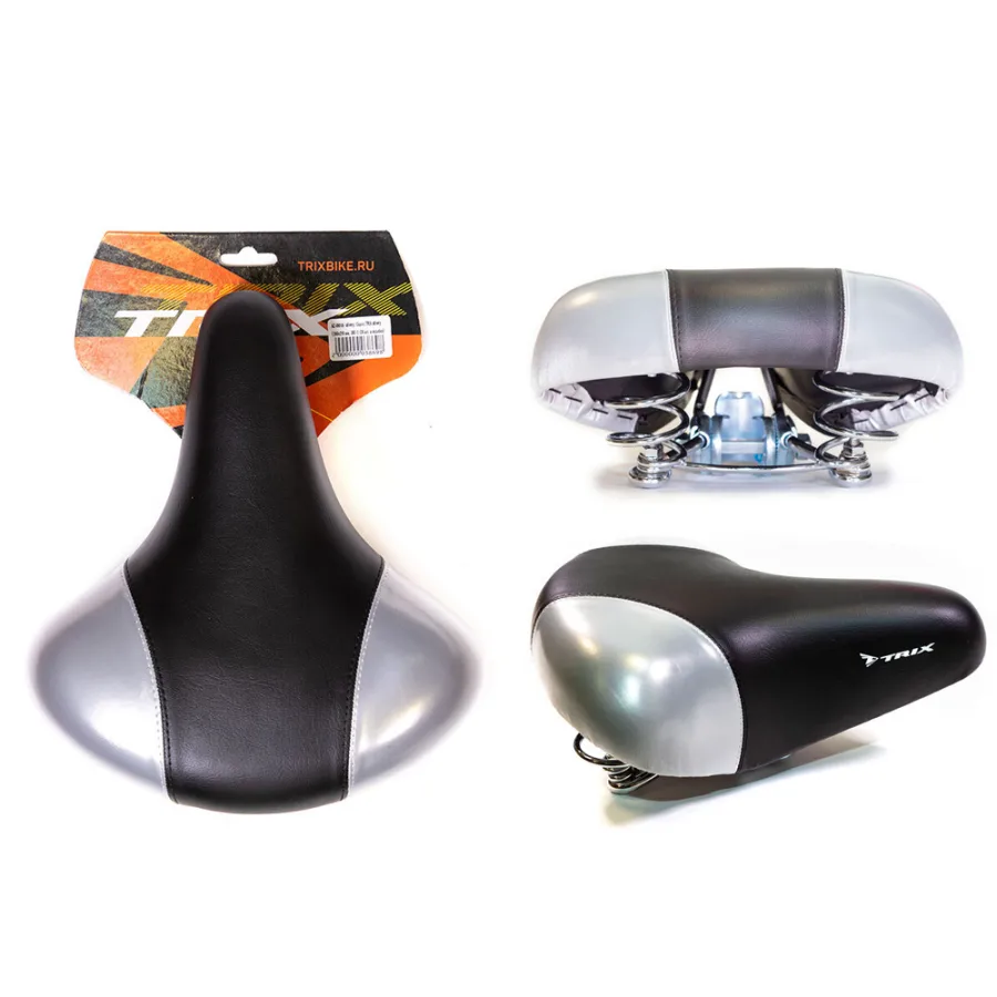 Седло TRIX SD-TX-0801A комфортное чёрно-серое