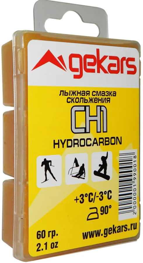 Парафин скольжения GEKARS СН-1 темп. +3-3С 60 гр. жёлтый