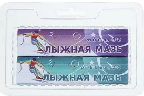 Мазь лыжная сцепления "Спринт" 2 бруска фиолетовый зеленый темп. от 0-12С 80 гр