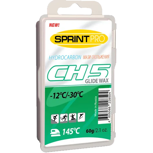 Парафин скольжения SPRINT PRO CH-5 темп. -12 -30С 60 гр. Green