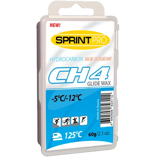 Парафин скольжения SPRINT PRO CH-4 темп. -5 -12С 60 гр. Blue