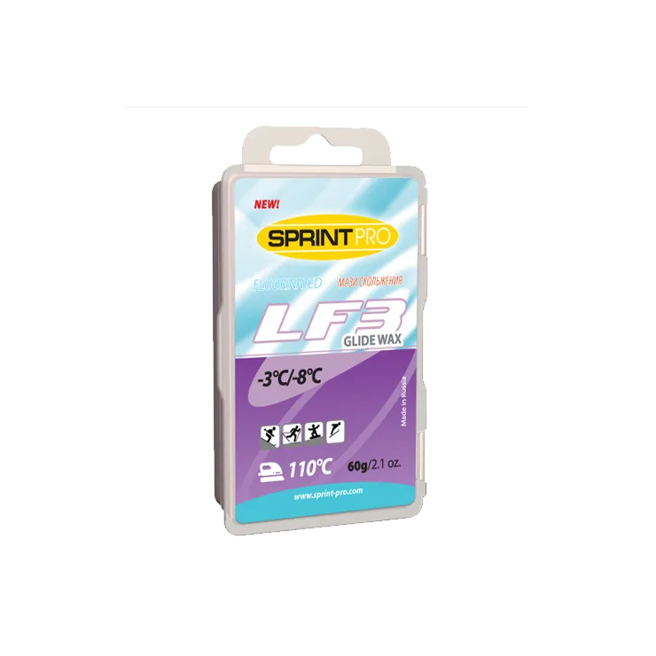 Парафин скольжения SPRINT PRO LF-3 темп. -3-8С 60 гр. Violet