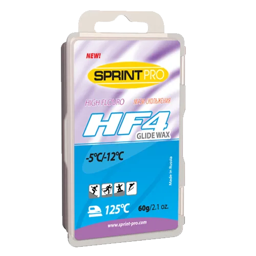 Парафин скольжения SPRINT PRO HF-4 темп. -5-12С 60 гр. Blue