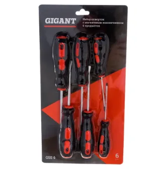 Набор отверток с магнитным наконечником Gigant 6
