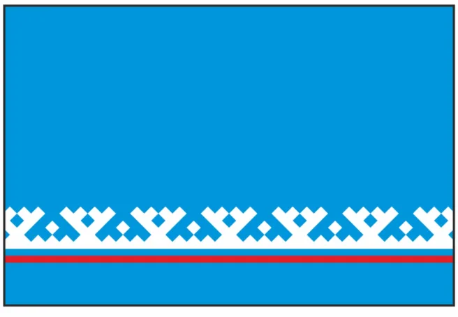 Флаг ЯНАО, 150х100см с карманом, сетка