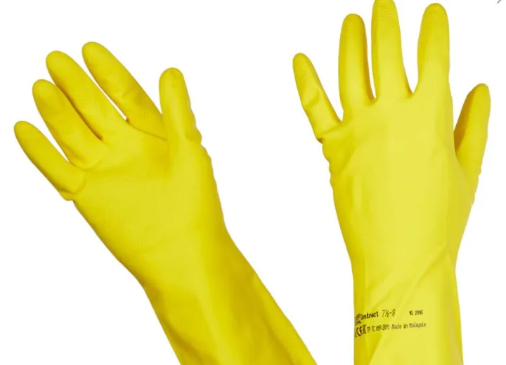 Перчатки латексные Vileda Professional Контракт желтые (размер 8.5-9, L, 101018)