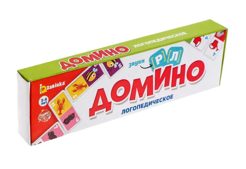 Домино «Логопедическое: звуки Р, Л», пластик