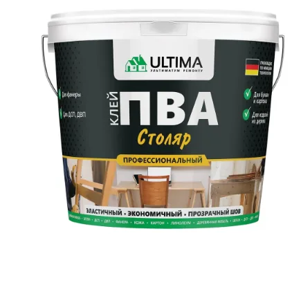 Клей ПВА ULTIMA СТОЛЯР ведро 0,9кг