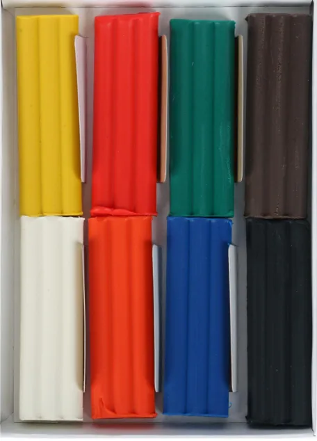 Пластилин мягкий (восковой), 8 цветов, 120 г