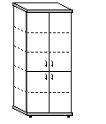 Шкаф для документов, 802х414х1966мм, ЛДСП, белый