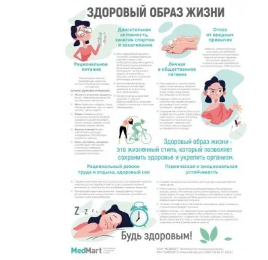 КОМПЛЕКТ оборудования для наглядной пропаганды здорового образа жизни (5 рамок + 5 плакатов)