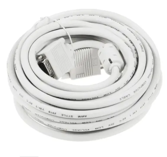Кабель VGA 10M, VGA (m) - VGA (m), ферритовый фильтр, серый