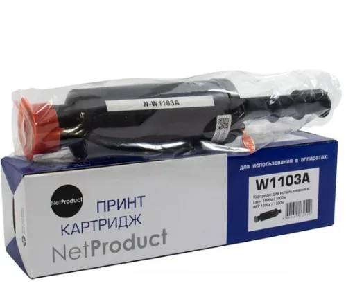 Картридж Netproduct W1103A / HP 103A с чипом, для HP Neverstop Laser 1000a / 1000w / 1200a / 1200w, 2,5K