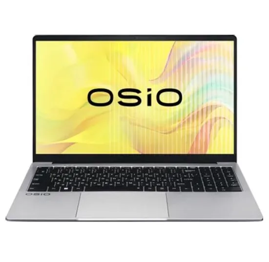 Ноутбук OSIO 15.6", 2023, IPS, AMD Ryzen 5 5500U 2.1ГГц, 6-ядерный, 16ГБ DDR4, 512ГБ SSD, AMD Radeon, Windows 11 Professional, серый