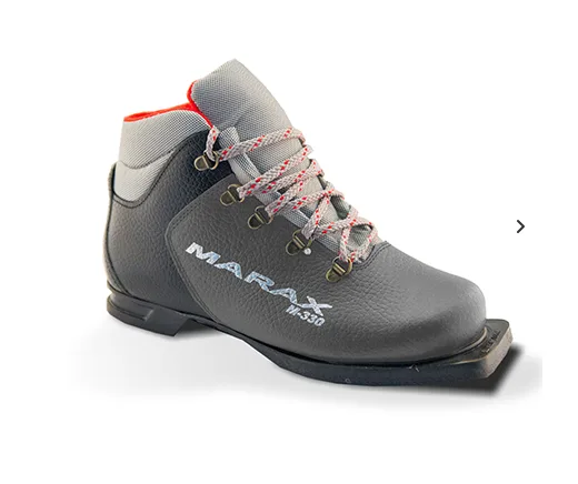 Ботинки лыжные MARAX МX 330 75 мм (нат. кожа) NEW (41, Черный)