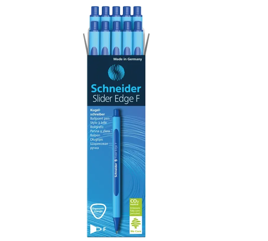 Ручка шариковая Schneider Slider Edge F, узел 0.8 мм, трёхгранный корпус
